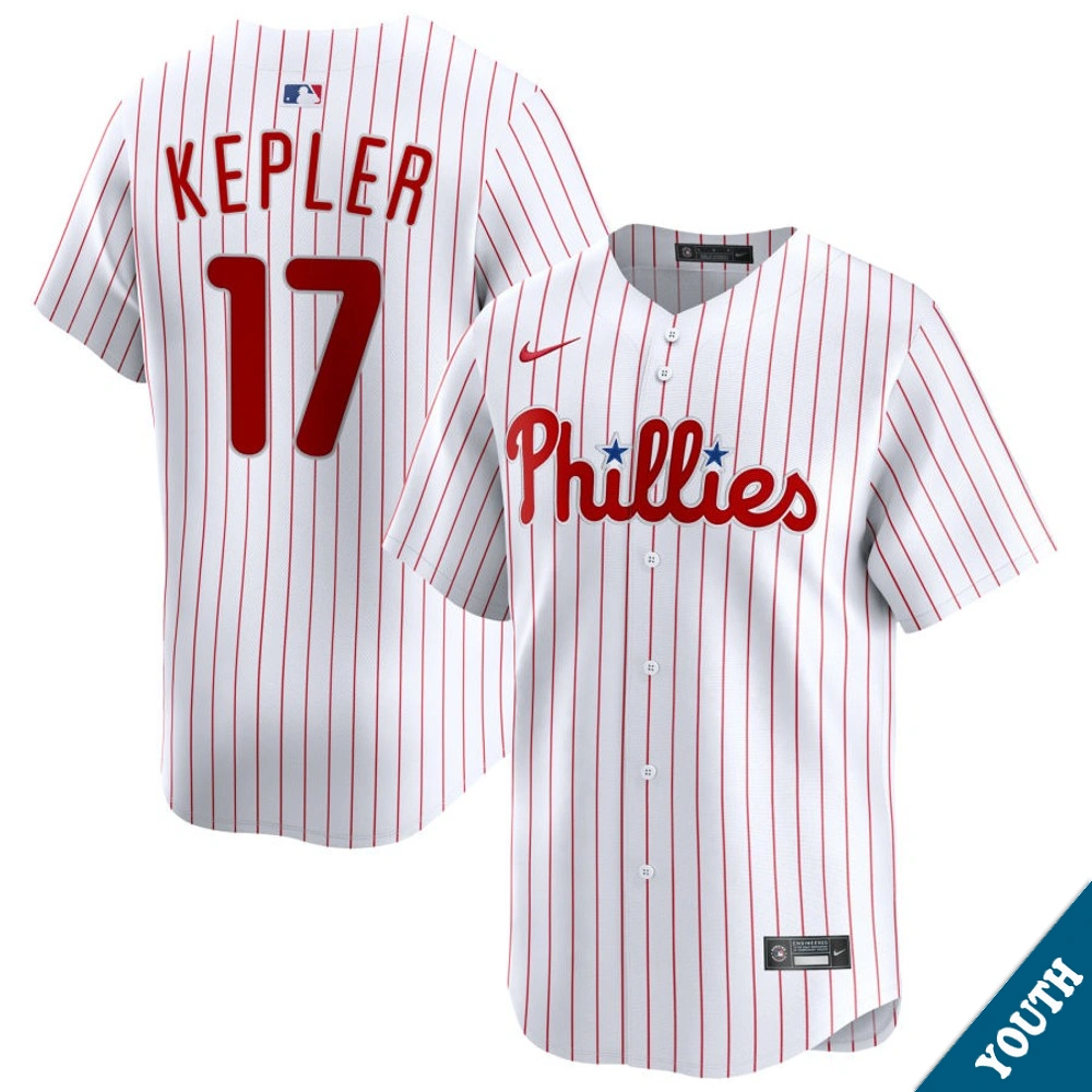 Youth Philadelphia Phillies Max Kepler #17 Home White Limited Jersey
