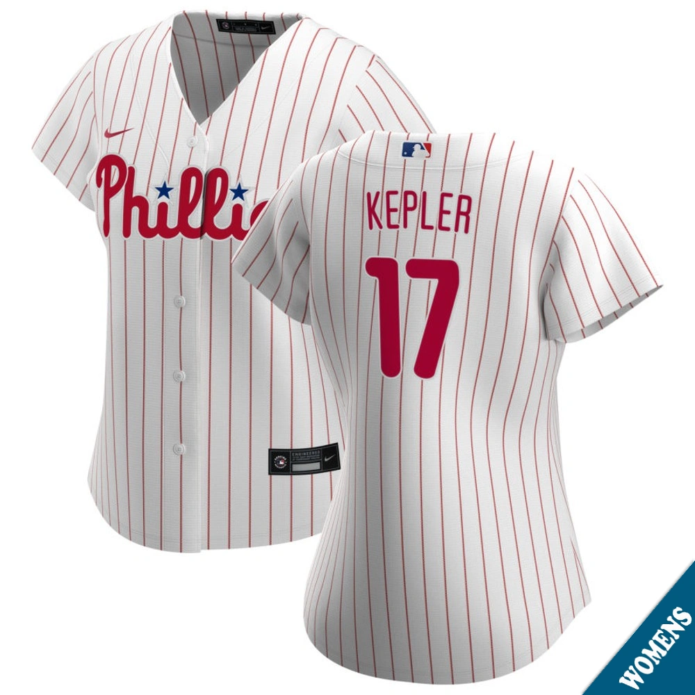 Women's Philadelphia Phillies Max Kepler #17 Home White Replica Jersey
