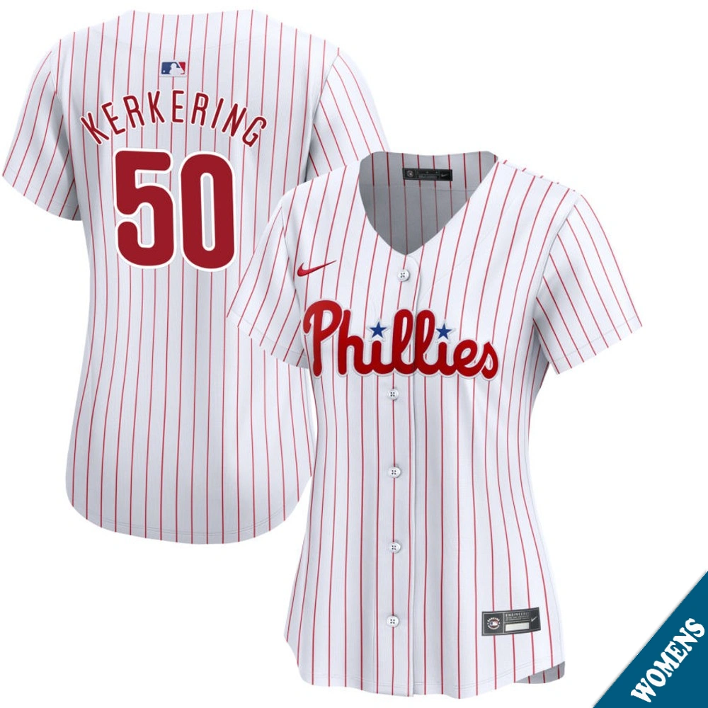 Women's Philadelphia Phillies Orion Kerkering #50 Home White Limited Jersey