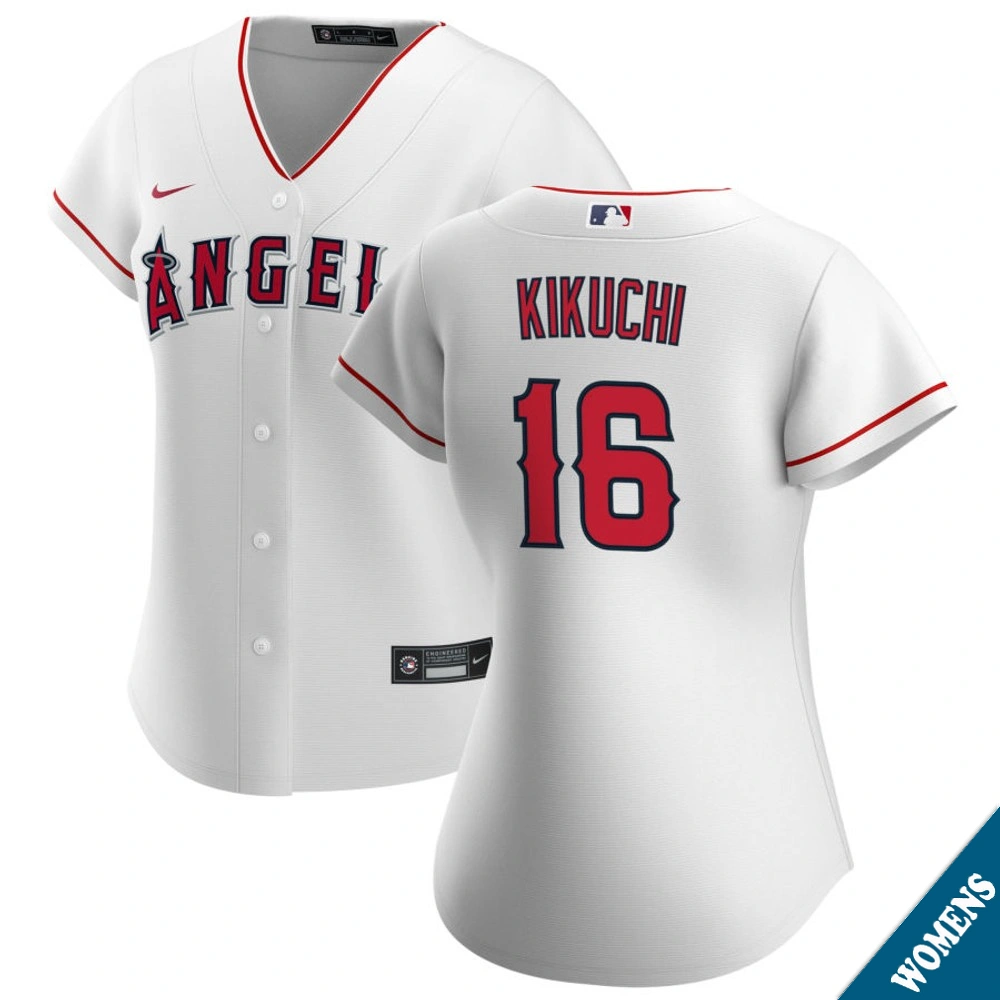 Women's Los Angeles Angels Yusei Kikuchi #16 Home White Replica Jersey