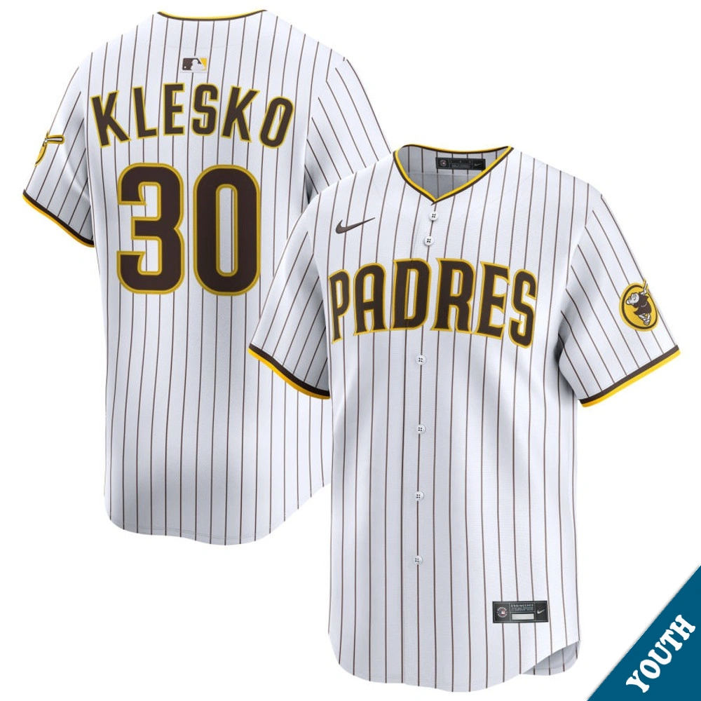 Youth San Diego Padres Ryan Klesko #30 Home White Limited Former Player‌ Jersey