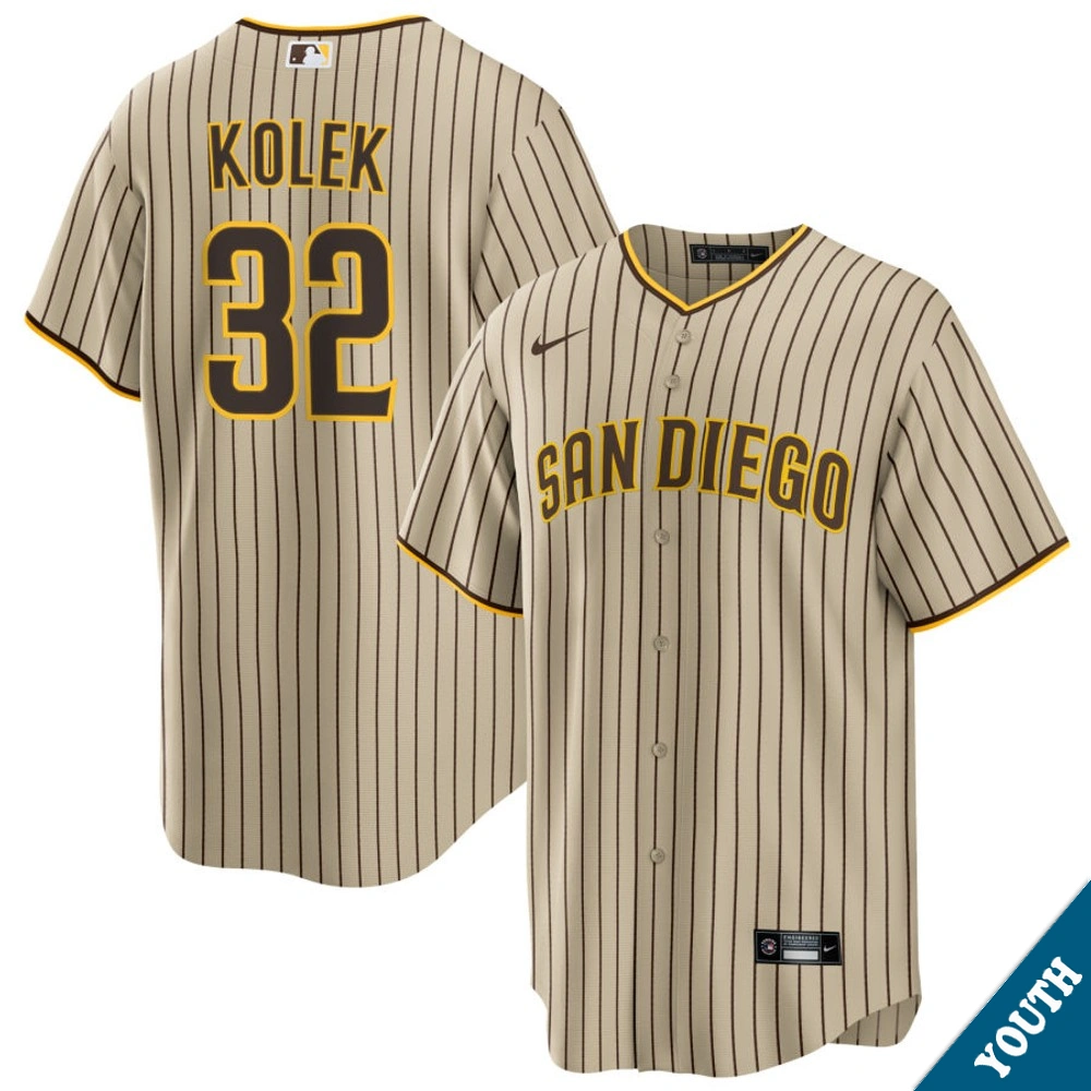Youth San Diego Padres Stephen Kolek #32 Brown Road Replica Jersey