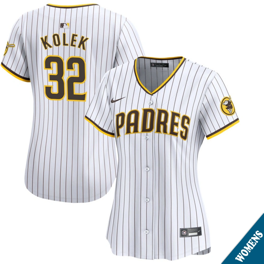 Women's San Diego Padres Stephen Kolek #32 Home White Limited Jersey