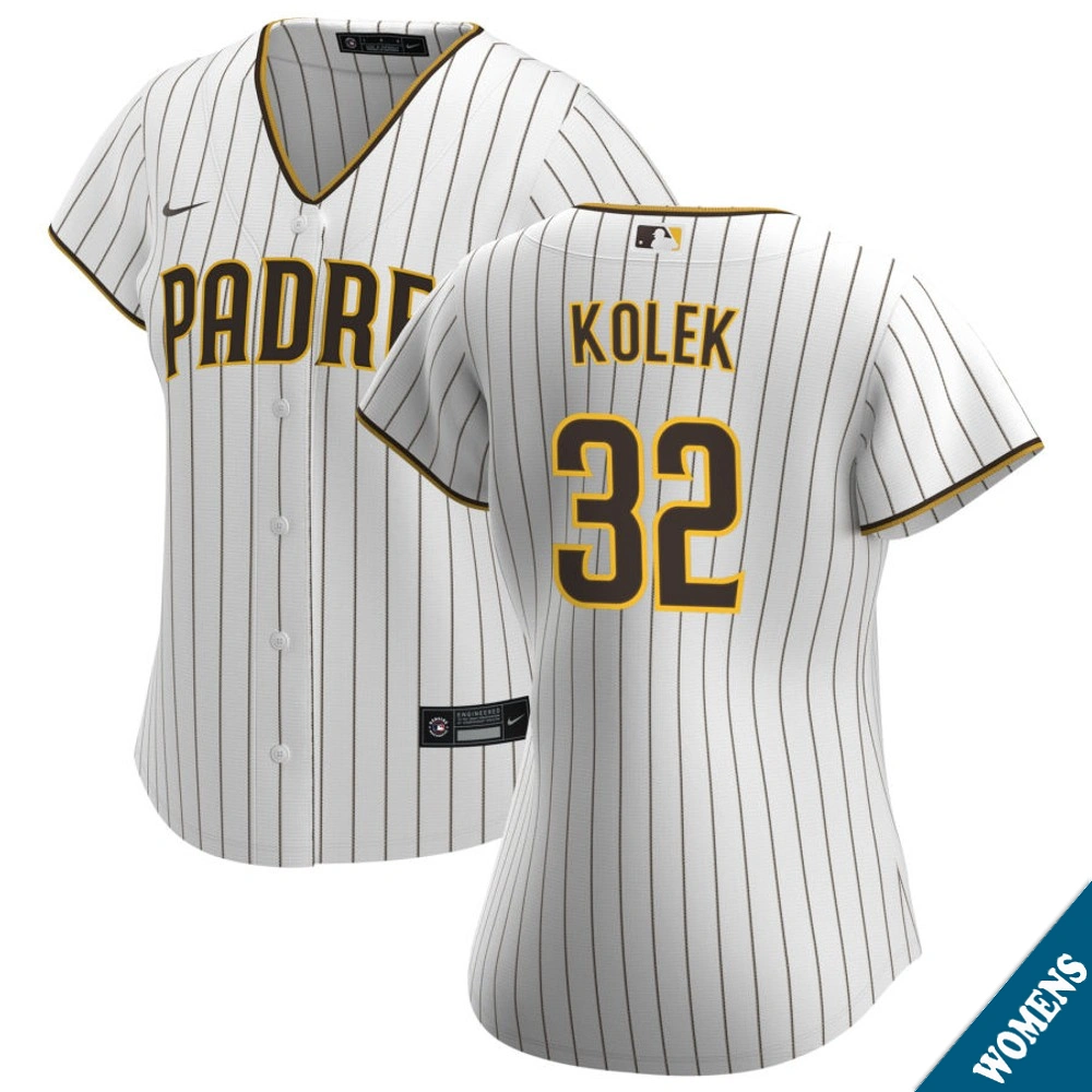 Women's San Diego Padres Stephen Kolek #32 Home White Replica Jersey