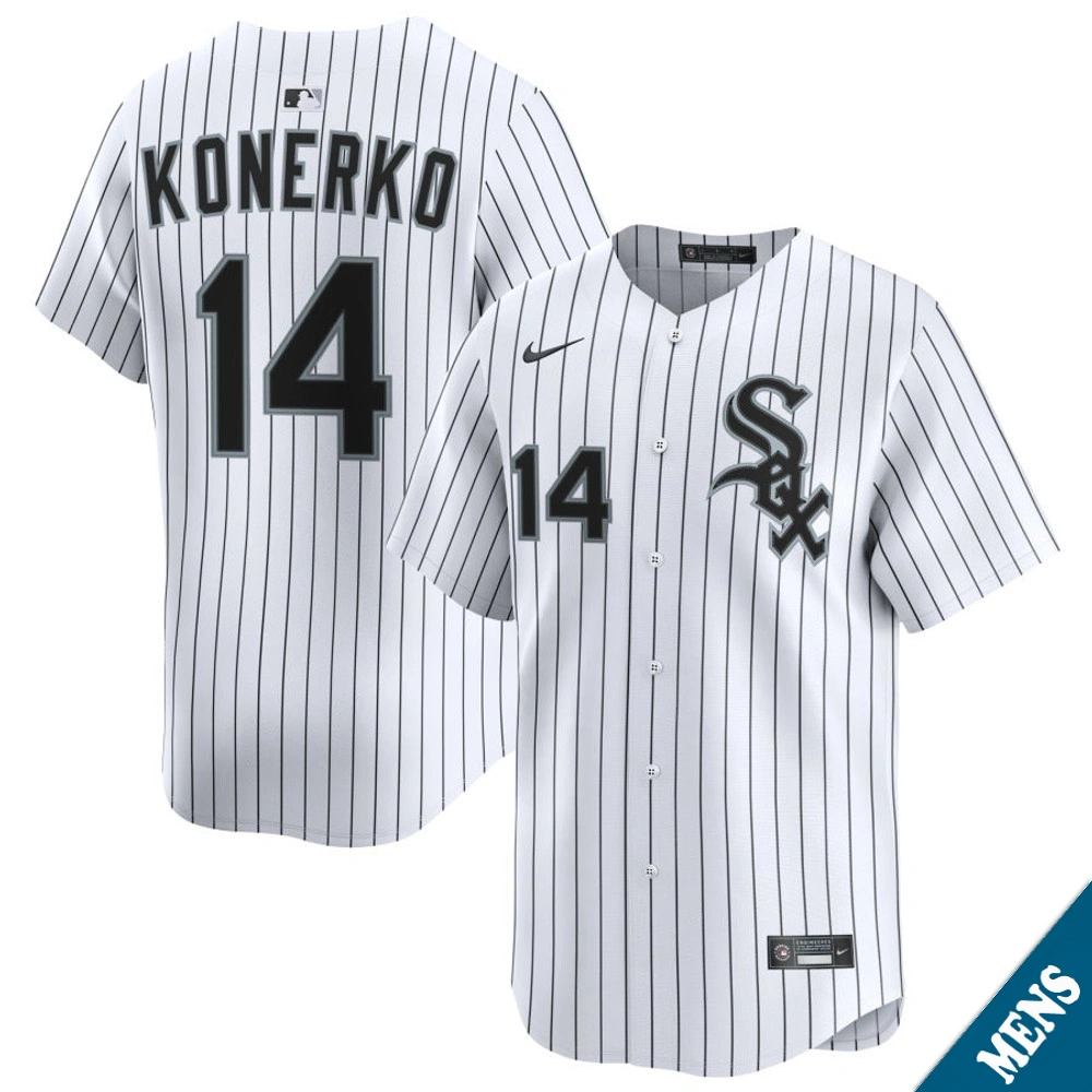 Men's Chicago White Sox Paul Konerko #14 Home White Limited Former Player Jersey Men's Chicago White Sox Paul Konerko #14 Home White Limited Former Player Jersey