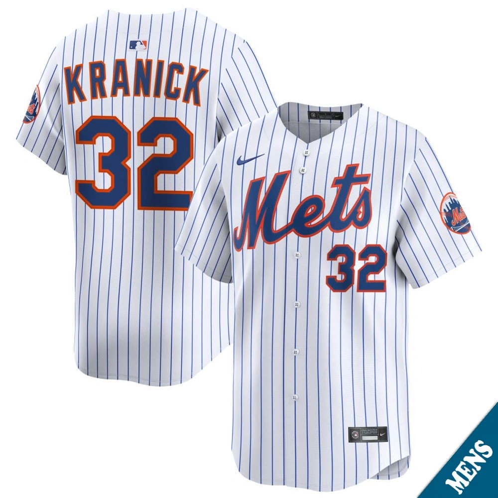 Men's New York Mets Max Kranick #32 Home White Limited Jersey