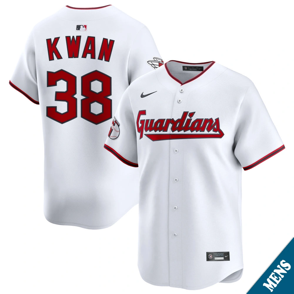 Men's Cleveland Guardians Steven Kwan #38 Home White Limited Jersey