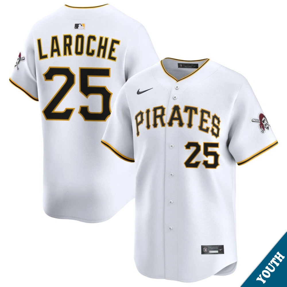 Youth Pittsburgh Pirates Adam LaRoche #25 Home White Limited Former Player‌ Jersey