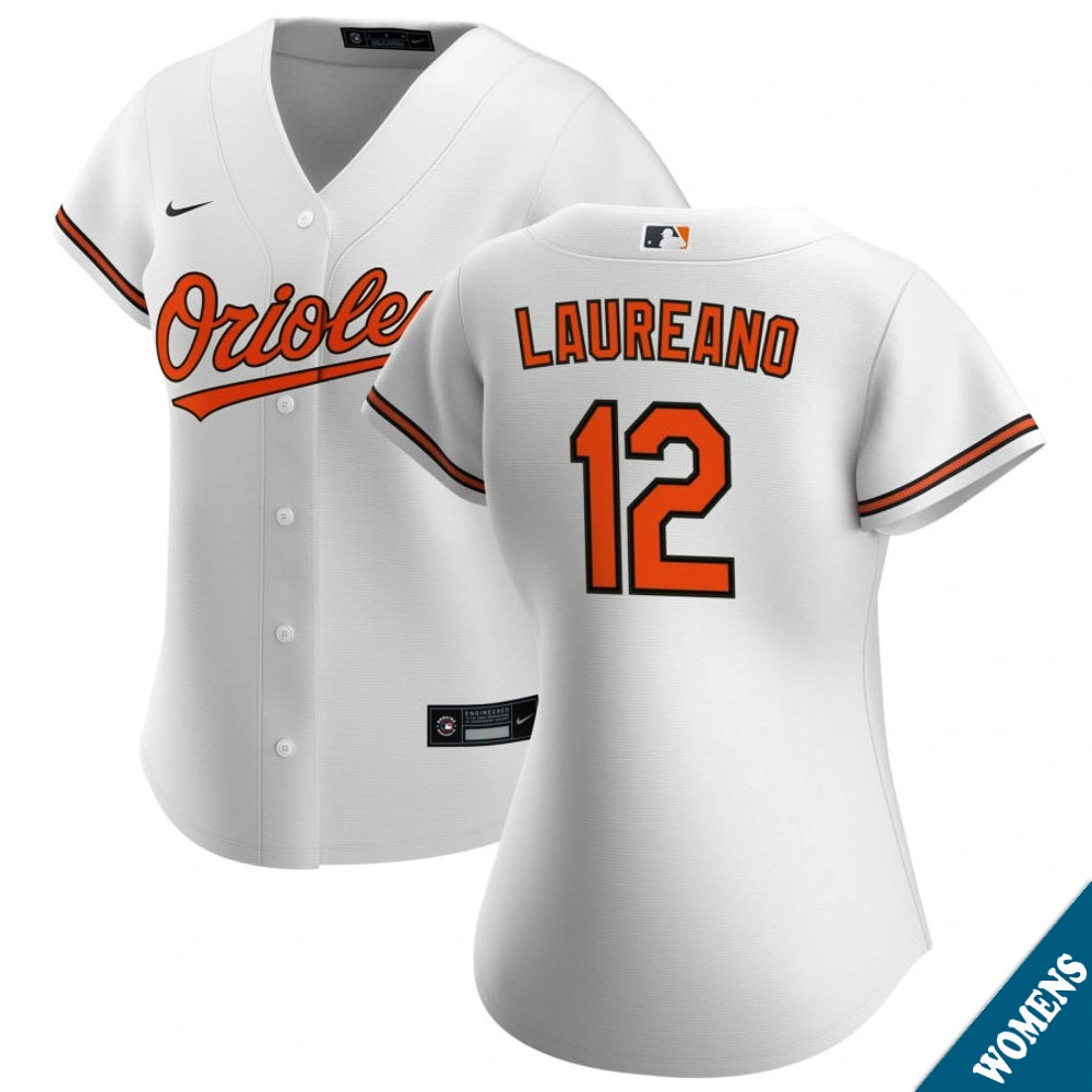 Women's Baltimore Orioles Ramon Laureano #12 Home White Replica Jersey Women's Baltimore Orioles Ramon Laureano #12 Home White Replica Jersey