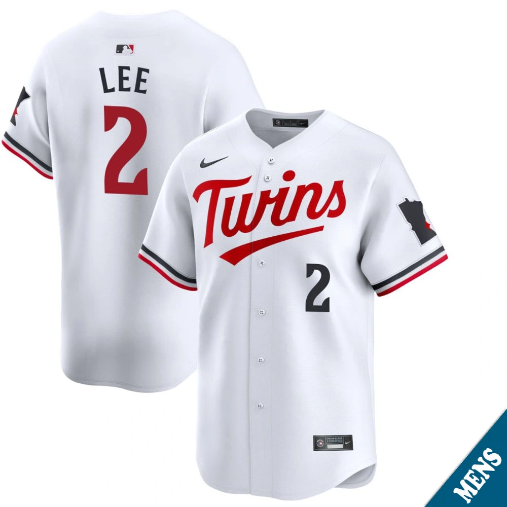 Men's Minnesota Twins Brooks Lee #2 Home White Limited Jersey Men's Minnesota Twins Brooks Lee #2 Home White Limited Jersey