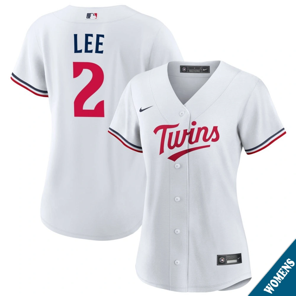 Women's Minnesota Twins Brooks Lee #2 Home White Replica Jersey