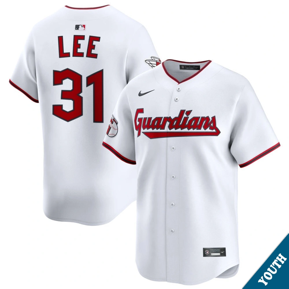 Youth Cleveland Guardians Cliff Lee #31 Home White Limited Former Player‌ Jersey
