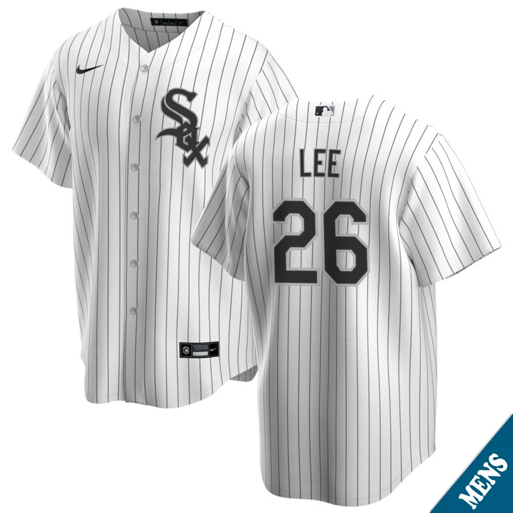 Men's Chicago White Sox Korey Lee #26 Home White Replica Jersey