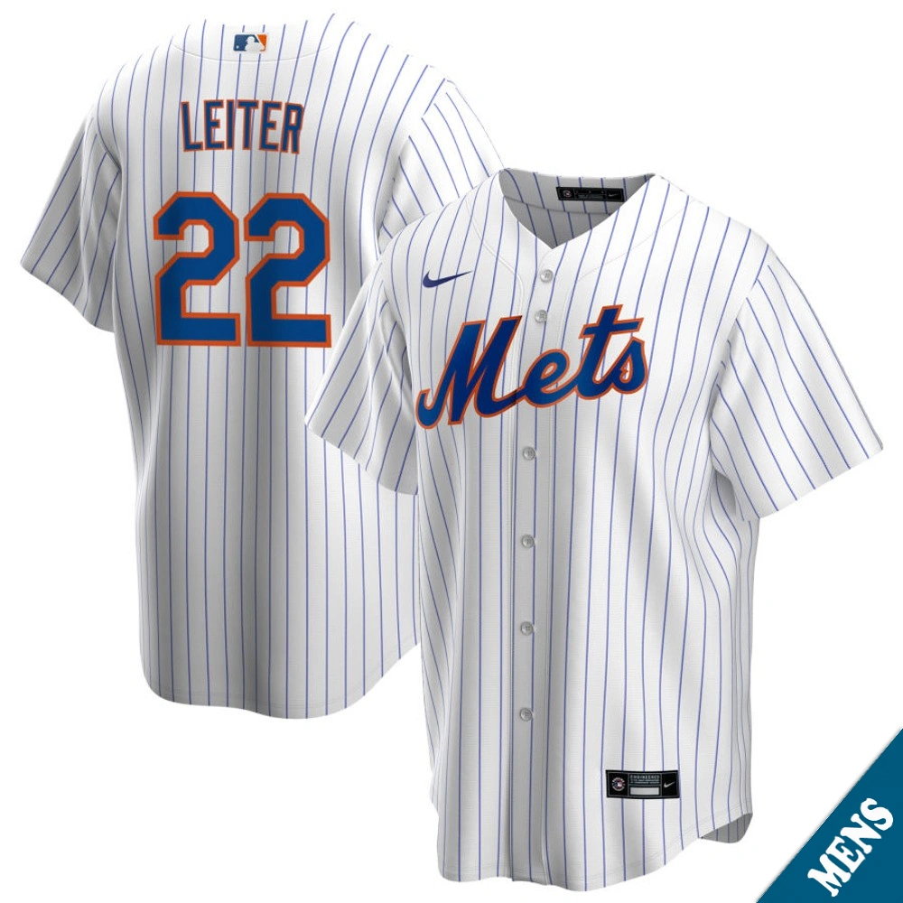 Men's New York Mets Al Leiter #22 Home White Former Player‌ Replica Jersey
