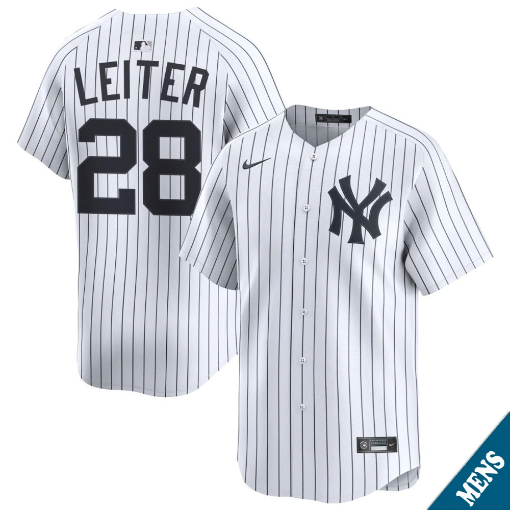 Men's New York Yankees Al Leiter #28 Home White Limited Former Player‌ Jersey
