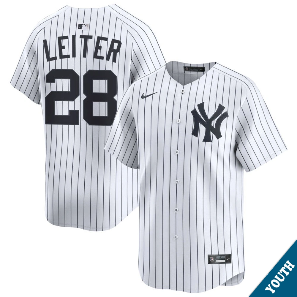Youth New York Yankees Al Leiter #28 Home White Limited Former Player‌ Jersey