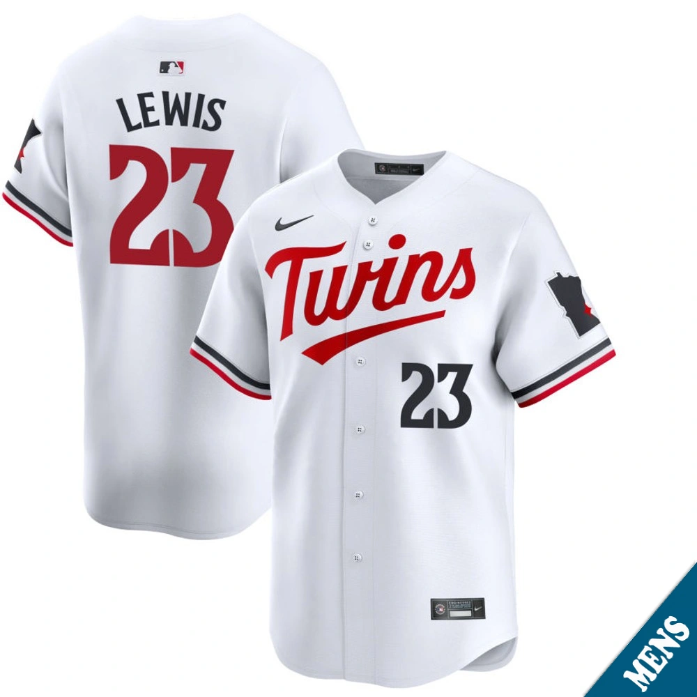 Men's Minnesota Twins Royce Lewis #23 Home White Limited Jersey Men's Minnesota Twins Royce Lewis #23 Home White Limited Jersey