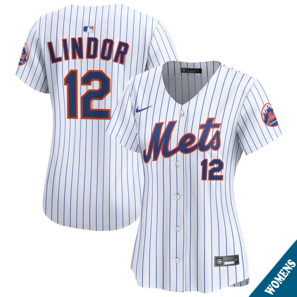 Women's New York Mets Francisco Lindor #12 Home White Limited Jersey