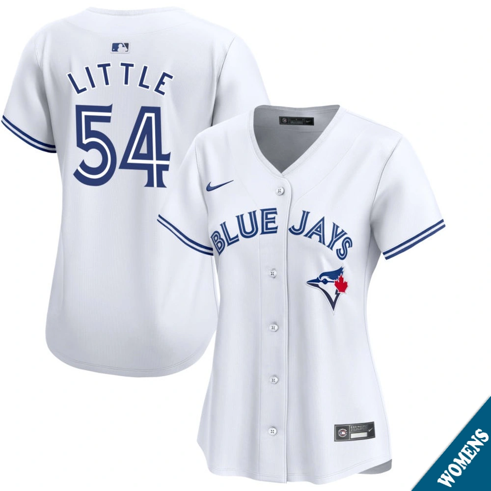 Women's Toronto Blue Jays Brendon Little #54 Home White Limited Jersey