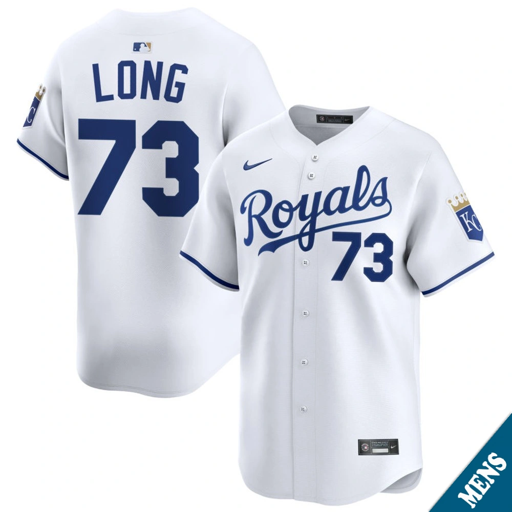 Men's Kansas City Royals Sam Long #73 Home White Limited Jersey