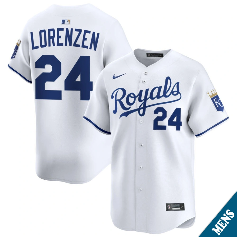 Men's Kansas City Royals Michael Lorenzen #24 Home White Limited Jersey