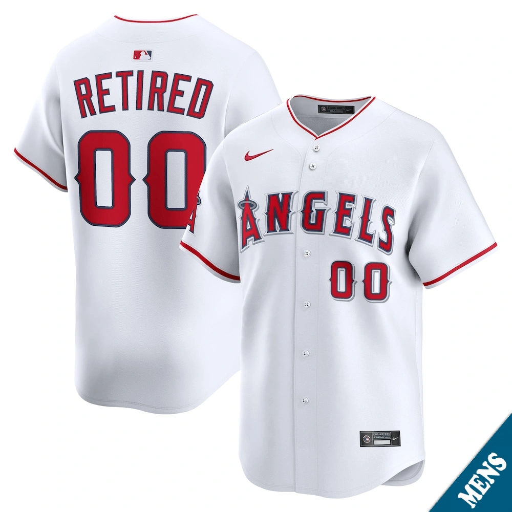 Men's Los Angeles Angels Custom Home White Limited Former Player‌ Jersey