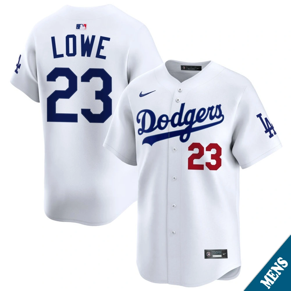 Men's Los Angeles Dodgers Derek Lowe #23 Home White Limited Former Player‌ Jersey