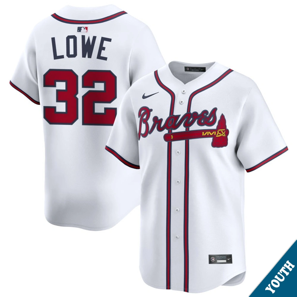 Youth Atlanta Braves Derek Lowe #32 Home White Limited Former Player‌ Jersey