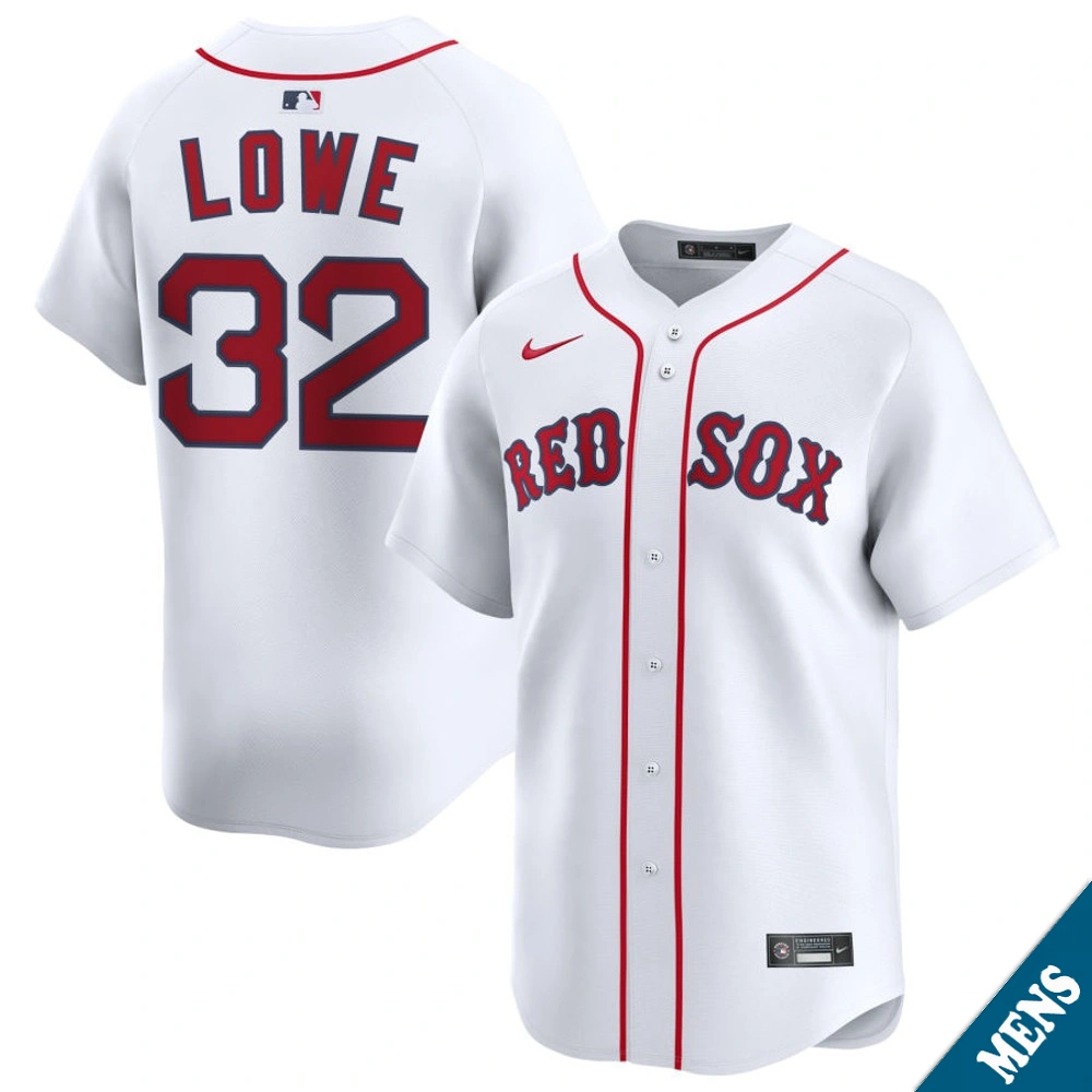 Men's Boston Red Sox Derek Lowe #32 Home White Limited Former Player Jersey Men's Boston Red Sox Derek Lowe #32 Home White Limited Former Player Jersey