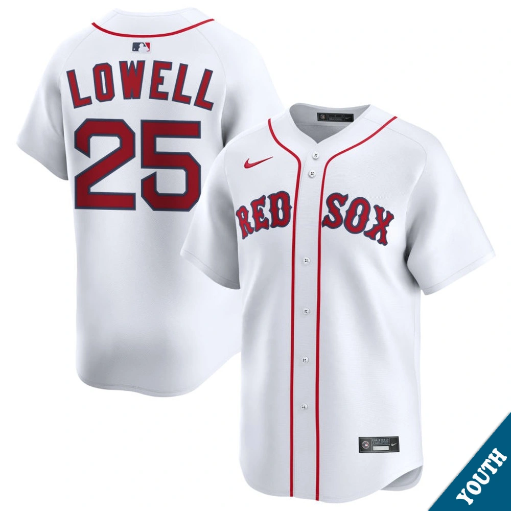 Youth Boston Red Sox Mike Lowell #25 Home White Limited Former Player Jersey Youth Boston Red Sox Mike Lowell #25 Home White Limited Former Player Jersey