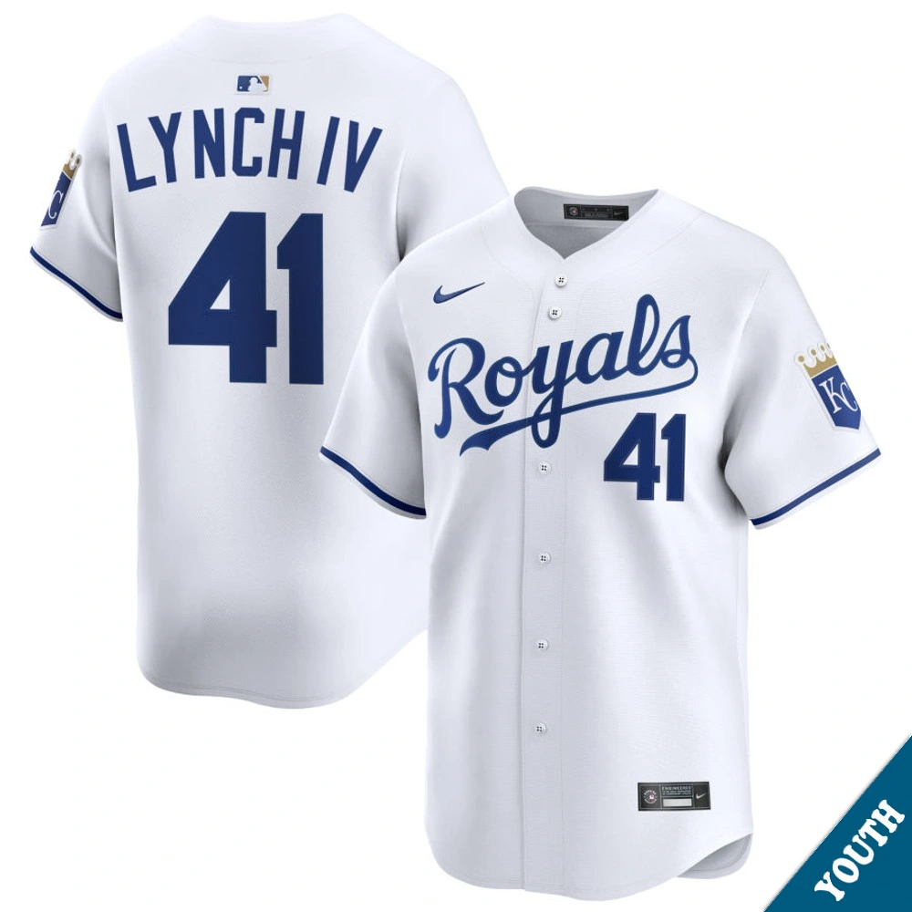 Youth Kansas City Royals Daniel Lynch IV #41 Home White Limited Jersey