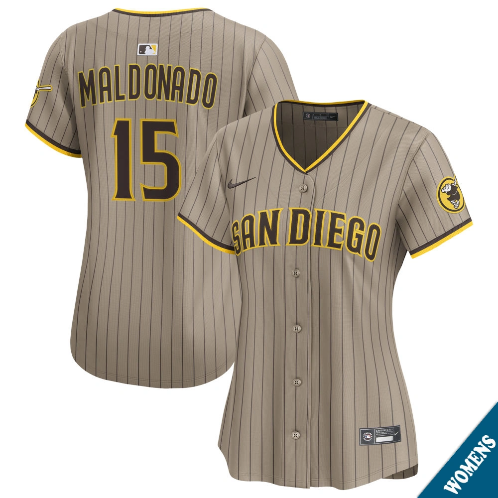 Women's San Diego Padres Martin Maldonado #15 Sand Alternate Limited Jersey