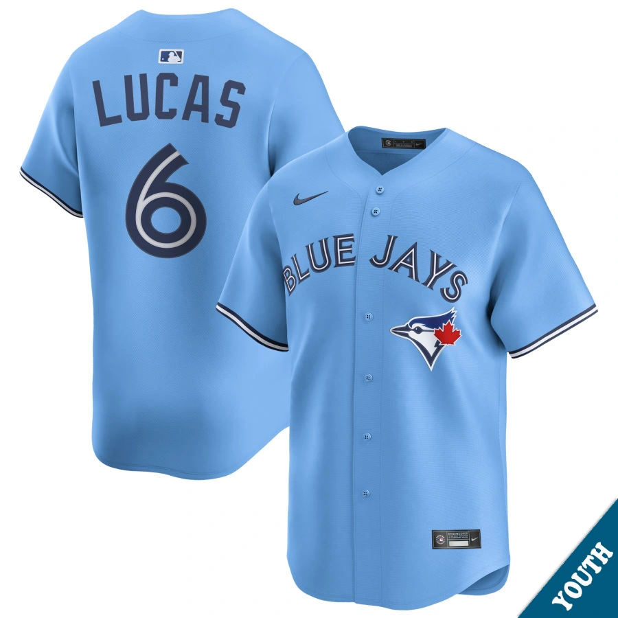 Youth Toronto Blue Jays Alek Manoah #6 Light Blue Alternate Limited Jersey