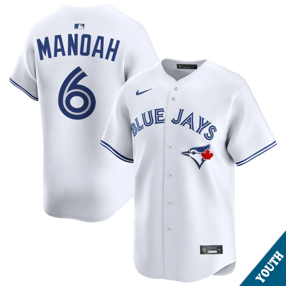 Youth Toronto Blue Jays Alek Manoah #6 Home White Limited Jersey