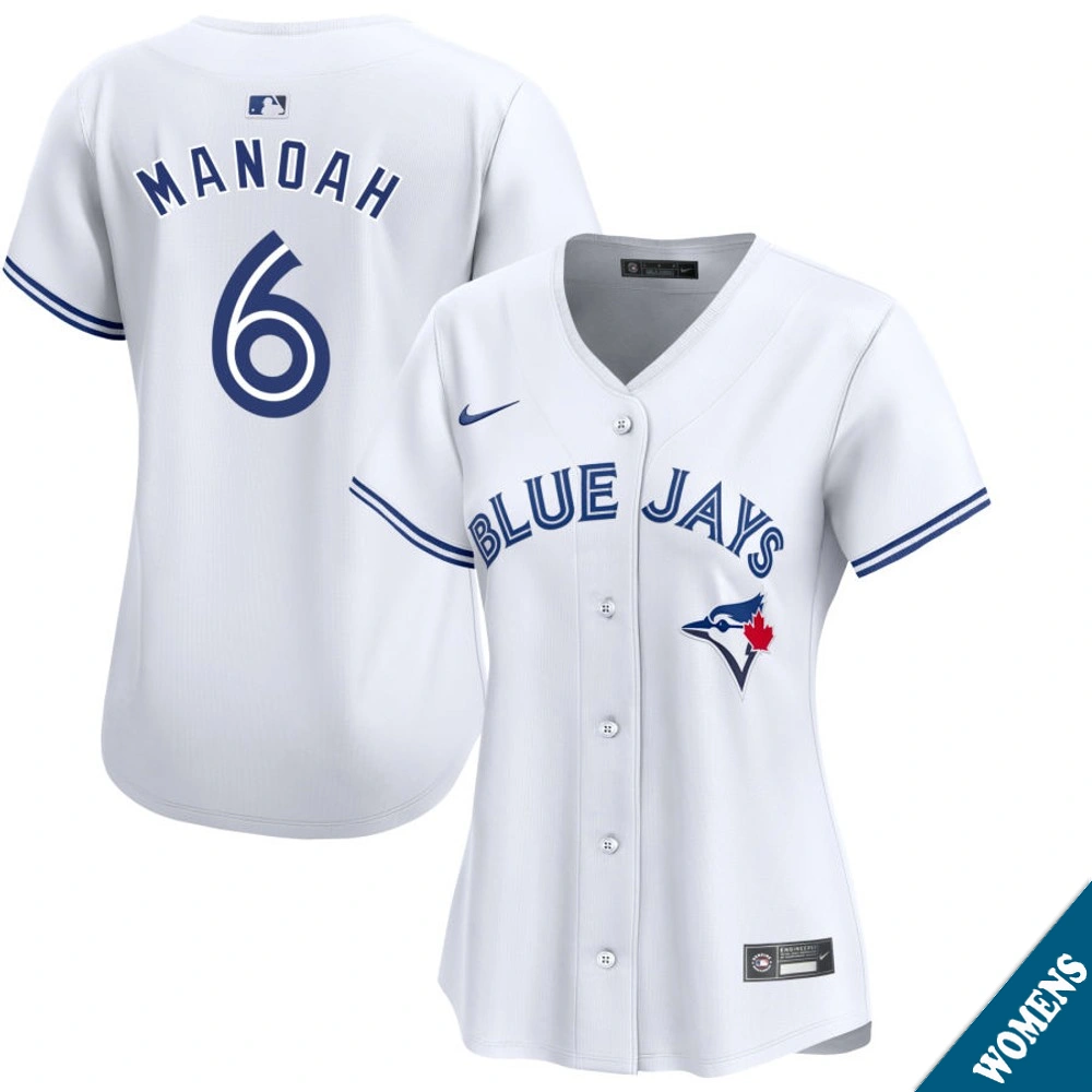 Women's Toronto Blue Jays Alek Manoah #6 Home White Limited Jersey