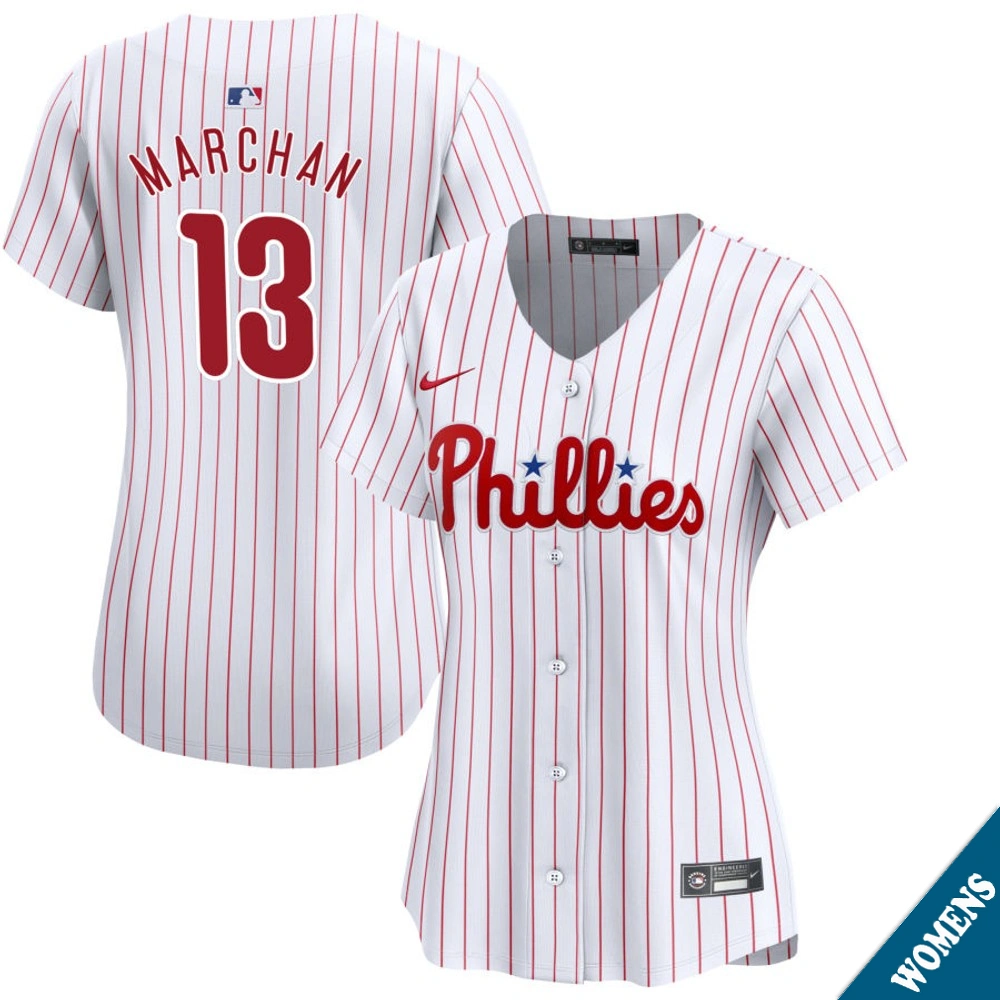 Women's Philadelphia Phillies Rafael Marchan #13 Home White Limited Jersey