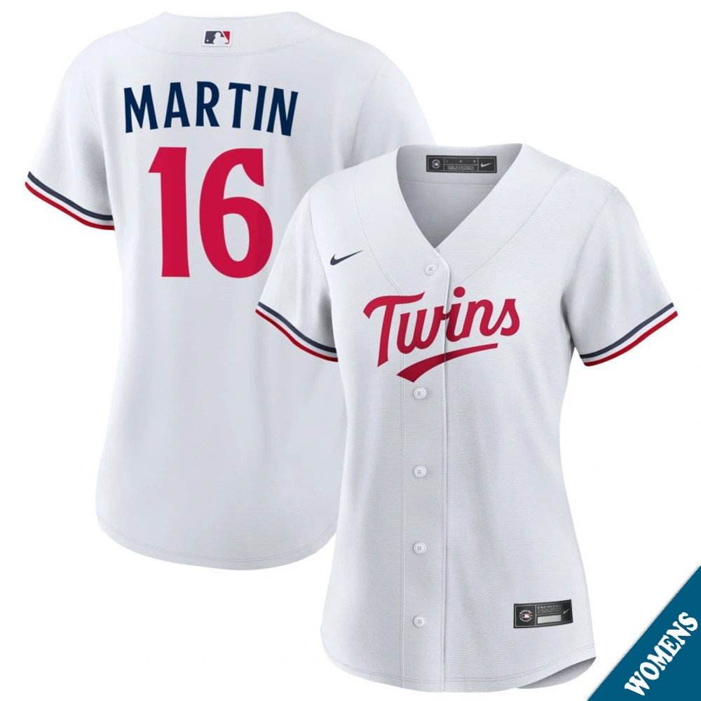 Women's Minnesota Twins Austin Martin #16 Home White Replica Jersey