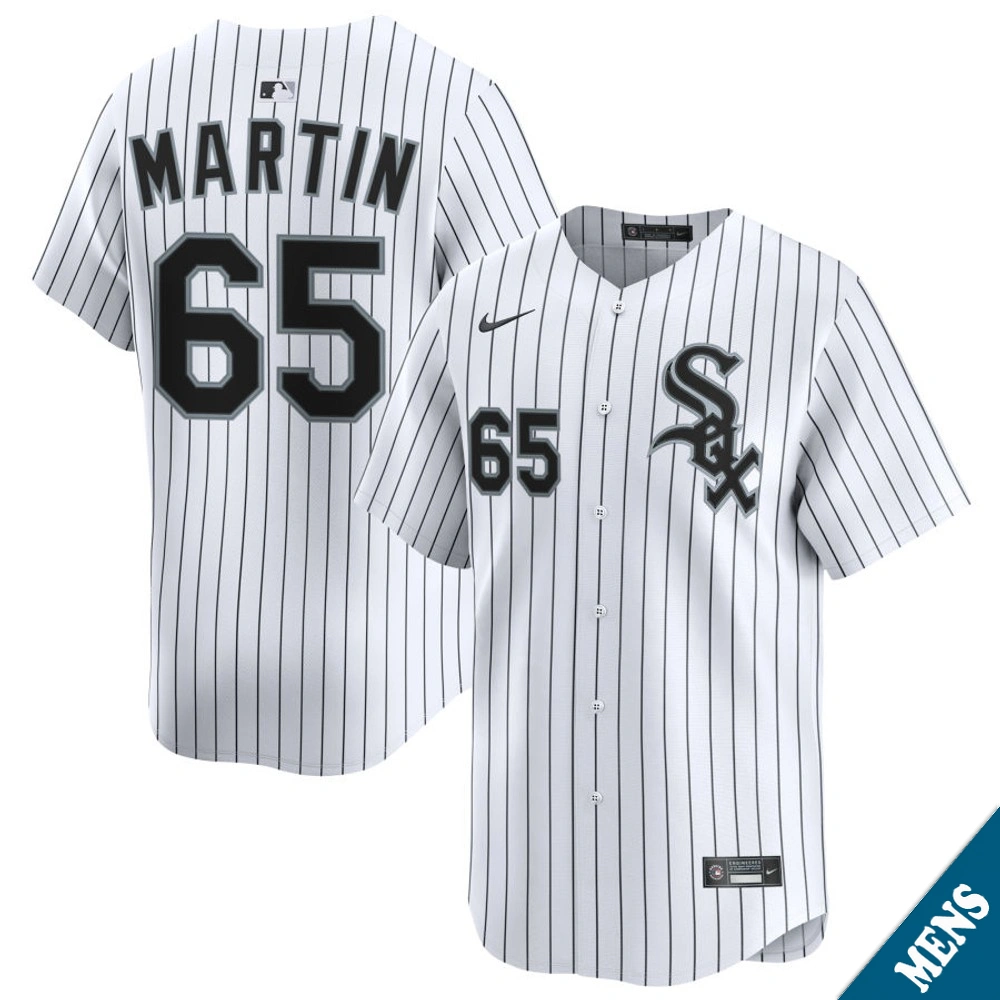 Men's Chicago White Sox Davis Martin #65 Home White Limited Jersey