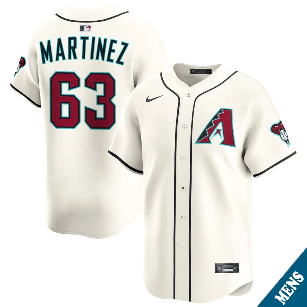 Men's Arizona Diamondbacks Justin Martinez #63 Home Cream Limited Jersey