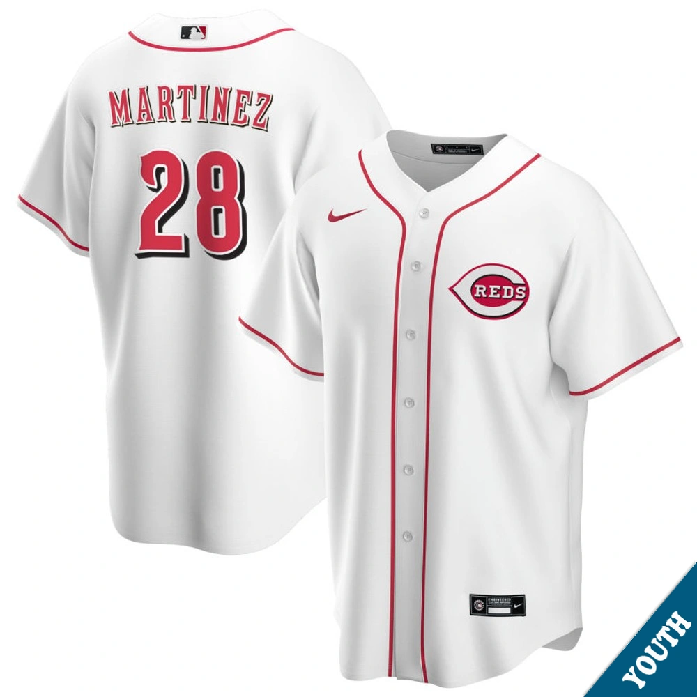 Youth Cincinnati Reds Nick Martinez #28 Home White Replica Jersey