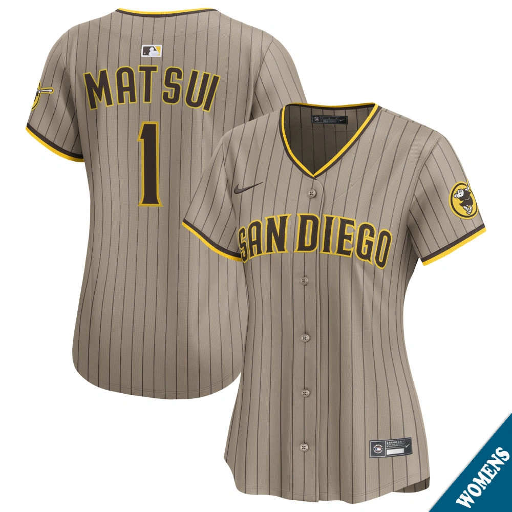 Women's San Diego Padres Yuki Matsui #1 Sand Alternate Limited Jersey