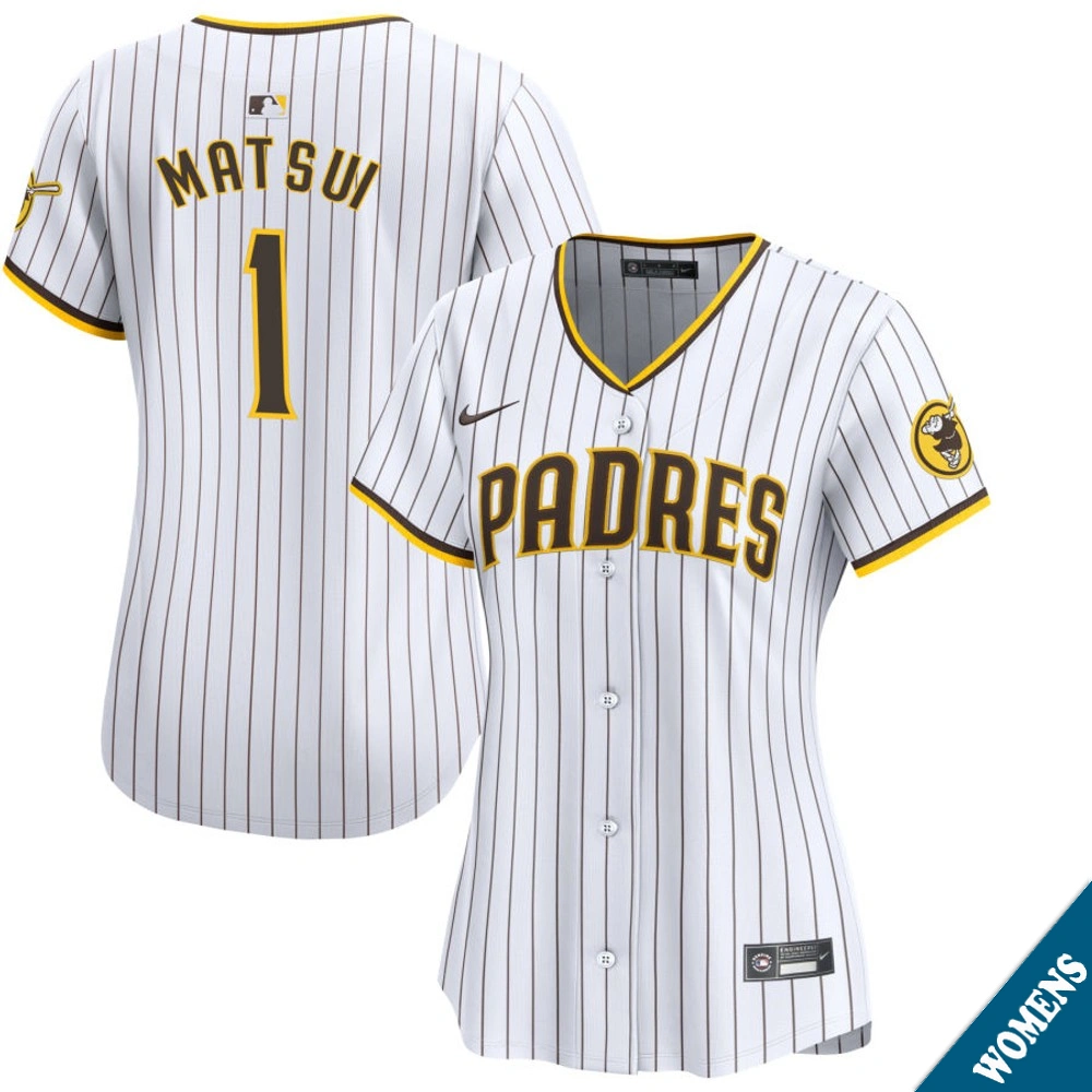 Women's San Diego Padres Yuki Matsui #1 Home White Limited Jersey