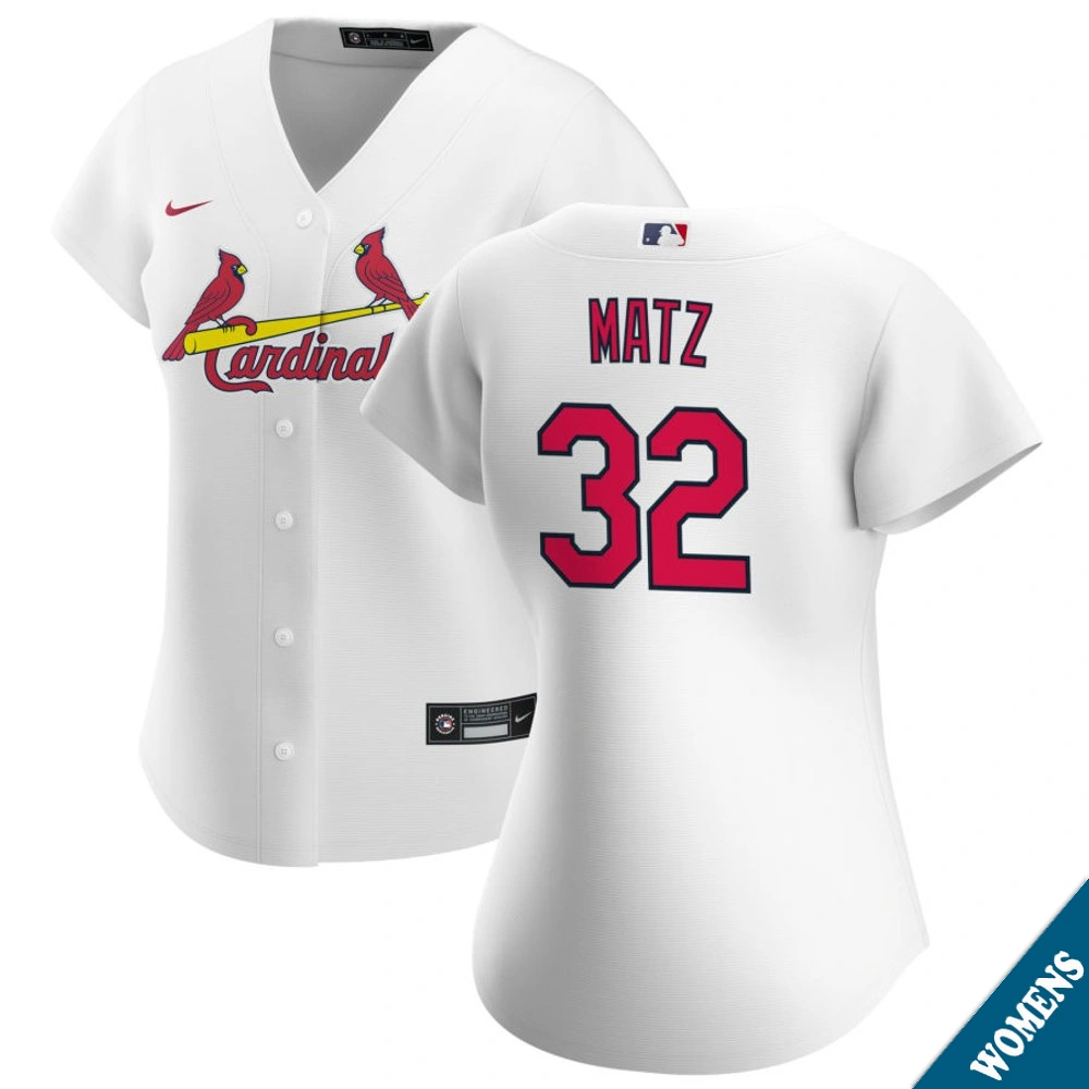 Women's St. Louis Cardinals Steven Matz #32 Home White Replica Jersey