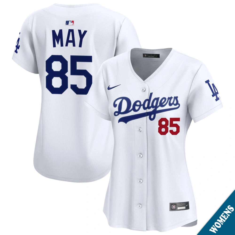 Women's Los Angeles Dodgers Dustin May #85 Home White Limited Jersey