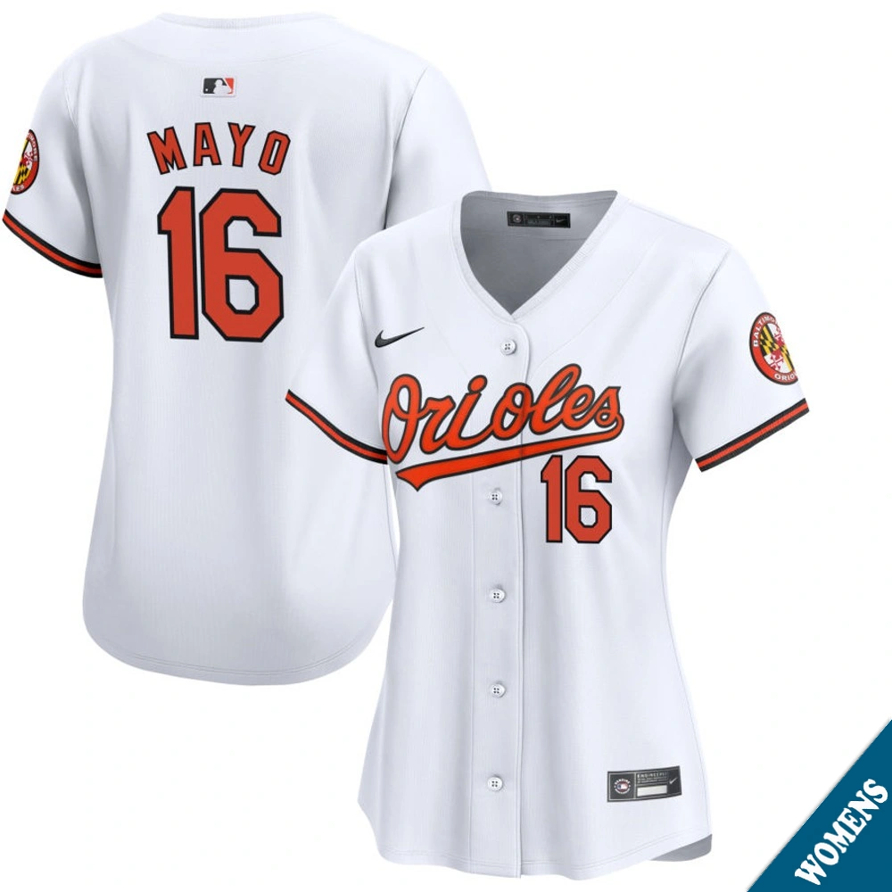 Women's Baltimore Orioles Coby Mayo #16 Home White Limited Jersey