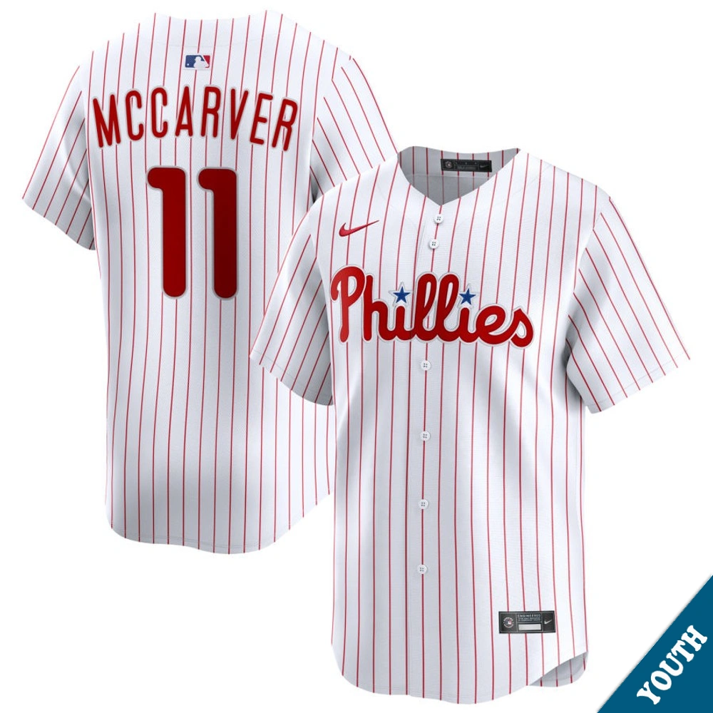 Youth Philadelphia Phillies Tim McCarver #11 Home White Limited Former Player‌ Jersey