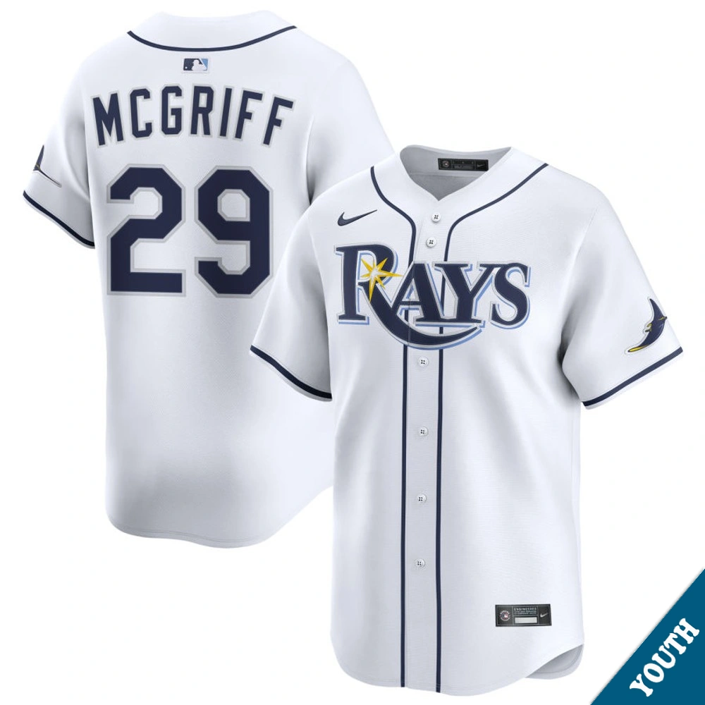Youth Tampa Bay Rays Fred McGriff #29 Home White Limited Former Player‌ Jersey