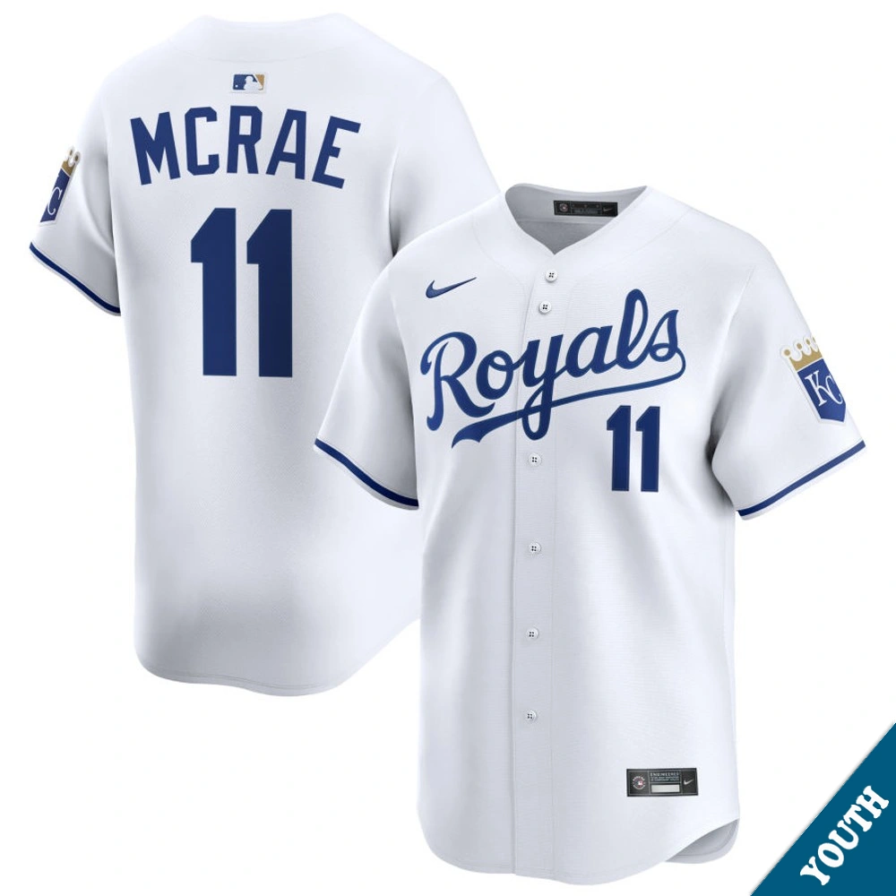 Youth Kansas City Royals Hal McRae #11 Home White Limited Former Player‌ Jersey