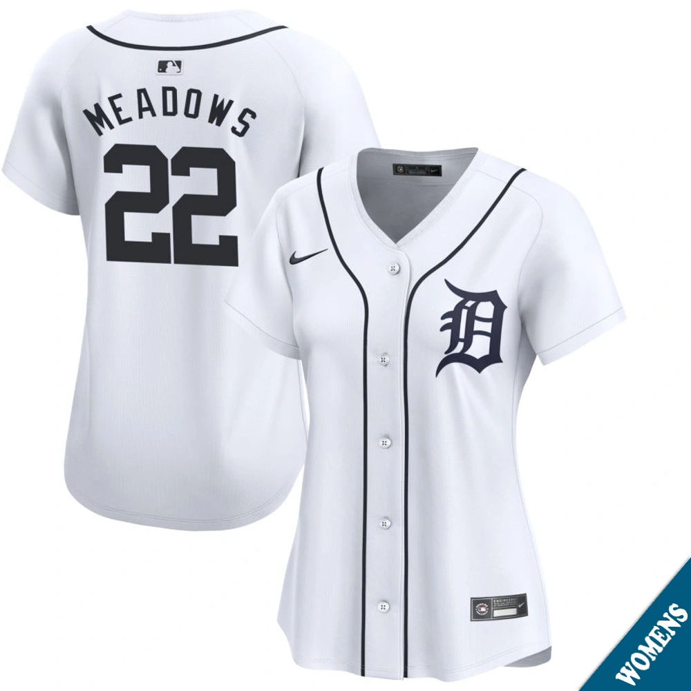 Women's Detroit Tigers Parker Meadows #22 Home White Limited Jersey