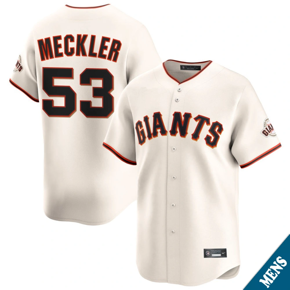 Men's San Francisco Giants Wade Meckler #53 Home Cream Limited Jersey